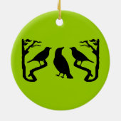 Birds Silhouette Keramisch Ornament (Achterkant)