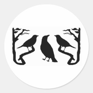 Birds Silhouette Ronde Sticker