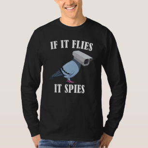 Birds Spie Conspiracy Joke Meme Surveillance Mens T-shirt