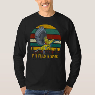 Birds Spie Conspiracy Joke Meme Surveillance Mens T-shirt