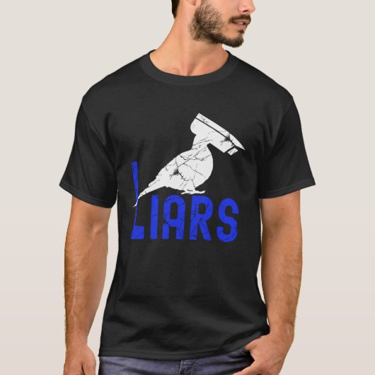Birds Spies Pigeons Arent Real Pigeons Are Liars T-shirt (Voorkant)