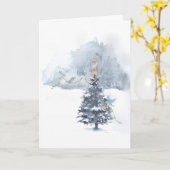 Birds Trimming Tree Note Card Kaart (Gele Bloem)