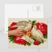  Birds Victoriaans Love Dove Classic Art Briefkaart (Voorkant / Achterkant)