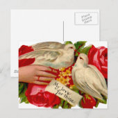  Birds Victoriaans Love Dove Classic Art Briefkaart (Voorkant / Achterkant)
