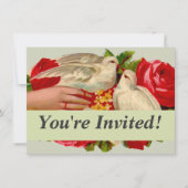 Birds Victoriaans Love Dove Classic Art Kaart (Voorkant)