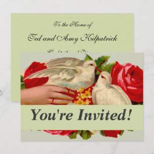 Birds Victoriaans Love Dove Classic Art Kaart