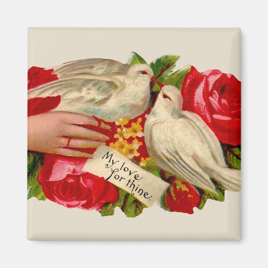  Birds Victoriaans Love Dove Classic Art Magneet (Voorkant)