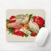  Birds Victoriaans Love Dove Classic Art Muismat (Met muis)