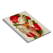  Birds Victoriaans Love Dove Classic Art Notitieboek (Rechterzijde)