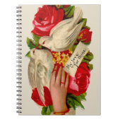  Birds Victoriaans Love Dove Classic Art Notitieboek (Voorkant)