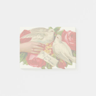  Birds Victoriaans Love Dove Classic Art Post-it® Notes