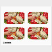  Birds Victoriaans Love Dove Classic Art Rechthoekige Sticker (Vel)