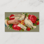  Birds Victoriaans Love Dove Classic Art Visitekaartje (Achterkant)