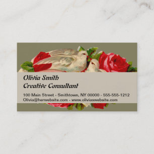  Birds Victoriaans Love Dove Classic Art Visitekaartje