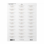 Birds Wedding Return Address Label (Full Sheet)