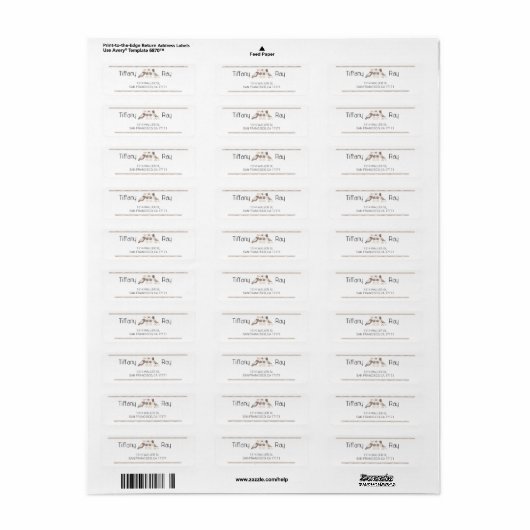 Birds Wedding Return Address Label (Full Sheet)