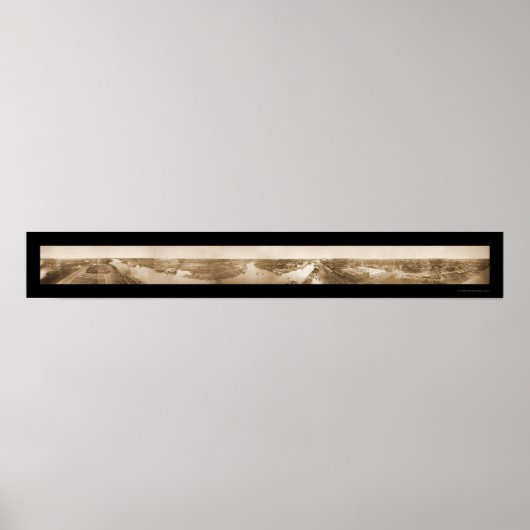 Birdseye of Stockton Foto 1895 Poster (Voorkant)