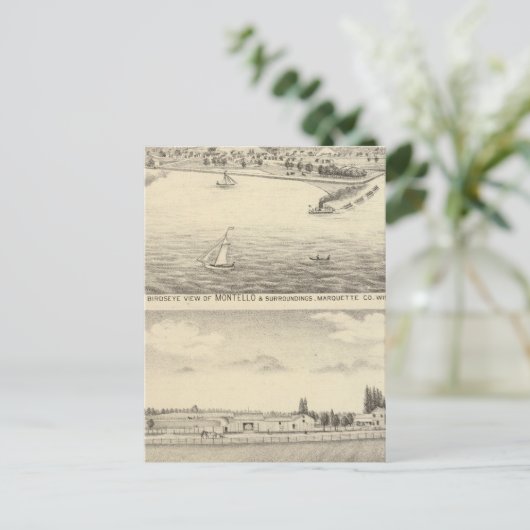 Birdseye uitzicht Montello Briefkaart (Staand voorkant)