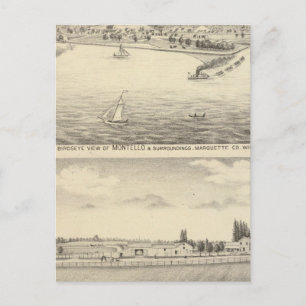 Birdseye uitzicht Montello Briefkaart