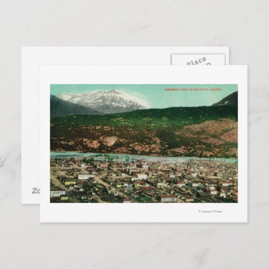 Birdseye Uitzicht van Skagway, Alaska Skagway, AK Briefkaart (Voorkant / Achterkant)