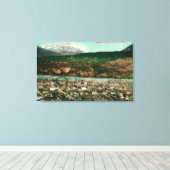 Birdseye Uitzicht van Skagway, Alaska Skagway, AK Canvas Afdruk (Insitu (Houten vloer))