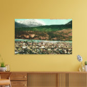 Birdseye Uitzicht van Skagway, Alaska Skagway, AK Canvas Afdruk (Insitu (Woonkamer))