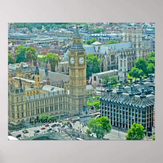 Birdseye View of London Poster (Voorkant)