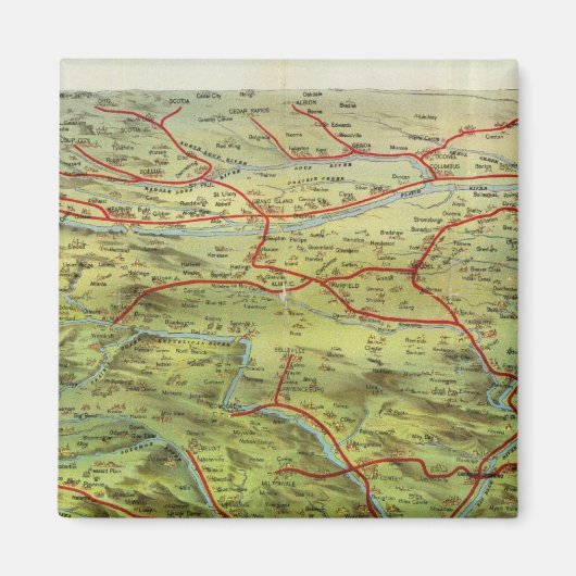 Birdseyes View Great Plains Magneet (Voorkant)