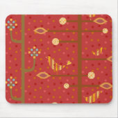 BirdsInLove Design4 Red Mousepad Muismat (Voorkant)