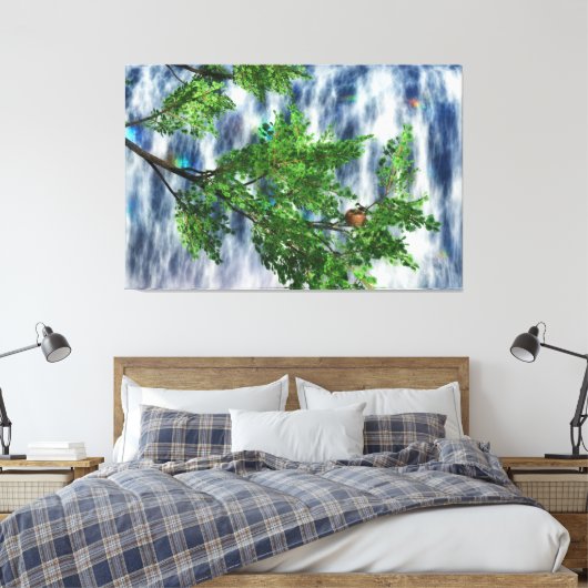 Birdsnest Herfst Canvas Afdrukken (Insitu (Slaapkamer))