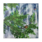 Birdsnest Herfsten Decoratief tegel / Trivet Tegeltje (Voorkant)