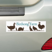 Birdsong Boerderij Bumpersticker (Op auto)