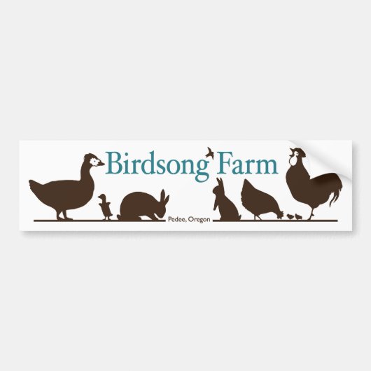 Birdsong Boerderij Bumpersticker (Voorkant)