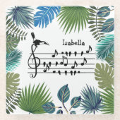 Birdsong toucan aanpasbaar glazen onderzetter (Voorkant)