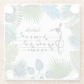 Birdsong toucan aanpasbaar glazen onderzetter (Achterkant)