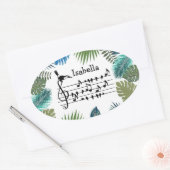 Birdsong Toucan toetreden vogelgezang aanpasbaar Ovale Sticker (Envelop)