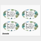 Birdsong Toucan toetreden vogelgezang aanpasbaar Ovale Sticker (Vel)