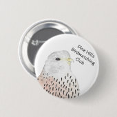 Birdwatch Club Waterverf Kestrel Ronde Button 5,7 Cm (Voorkant /achterkant)