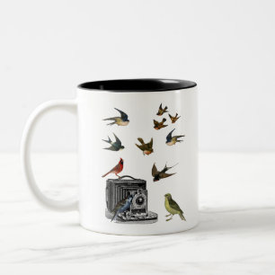 Birdwatch giftigers ornitholoog twitcher Birdlove Tweekleurige Koffiemok