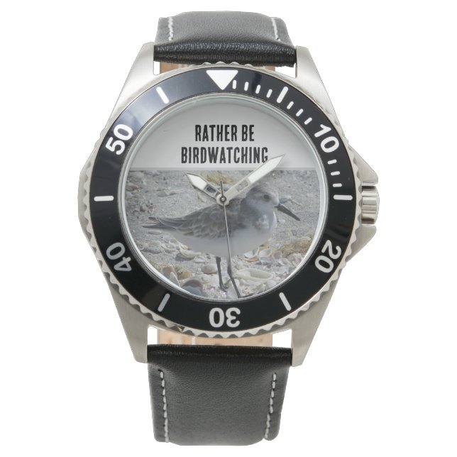 Birdwatch Hobby Beach Bird Coastal Birdwatcher Horloge (Voorkant)
