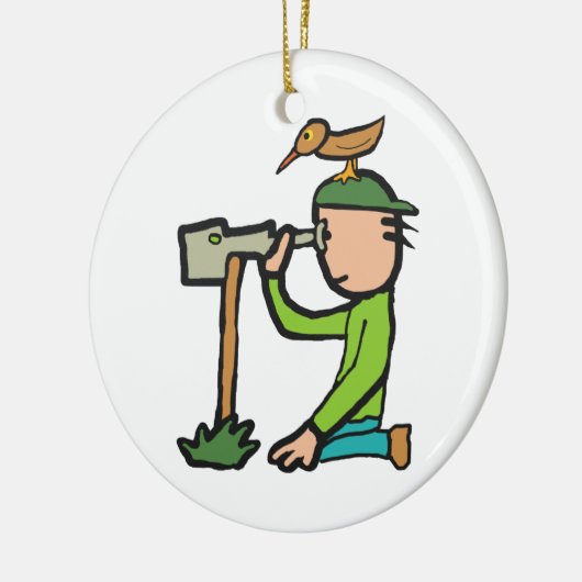 Birdwatch Keramisch Ornament (Links)