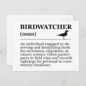 Birdwatcher Definition Observation Identification Briefkaart (Voorkant / Achterkant)
