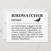 Birdwatcher Definition Observation Identification Kaart (Voorkant)