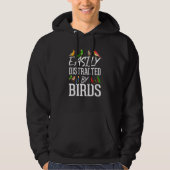 Birdwatcher Easily distracted by Birds Crazy Birde Hoodie (Voorkant)