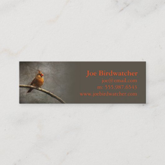 Birdwatcher Goal Mini Visitekaartje (Voorkant)