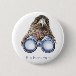 Birdwatcher Hawk Bird die je ziet Humor Ronde Button 5,7 Cm