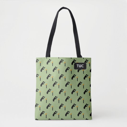 Birdwatchers - Ornitholoog & Vogel - eigen initial Tote Bag (Voorkant)