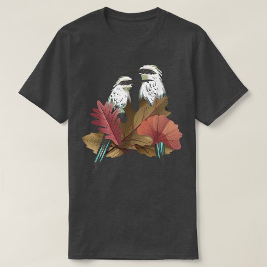 Birdwatching Birding Bird Watcher Fall Leaves Autu T-shirt (Design voorkant)