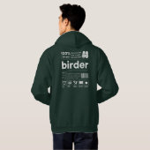 Birdwatching Humor Birder Funny Barcode Hoodie (Achterkant volledig)