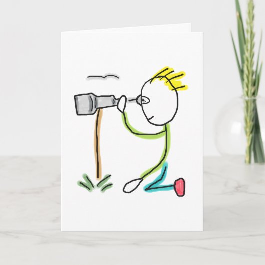 Birdwatching Stickman Kaart (Voorkant)
